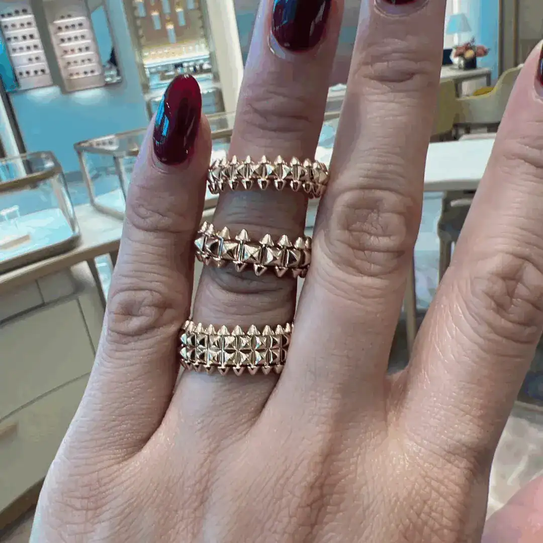 18K Gold Clash De Cartier Ring Small Medium Large Diamonds