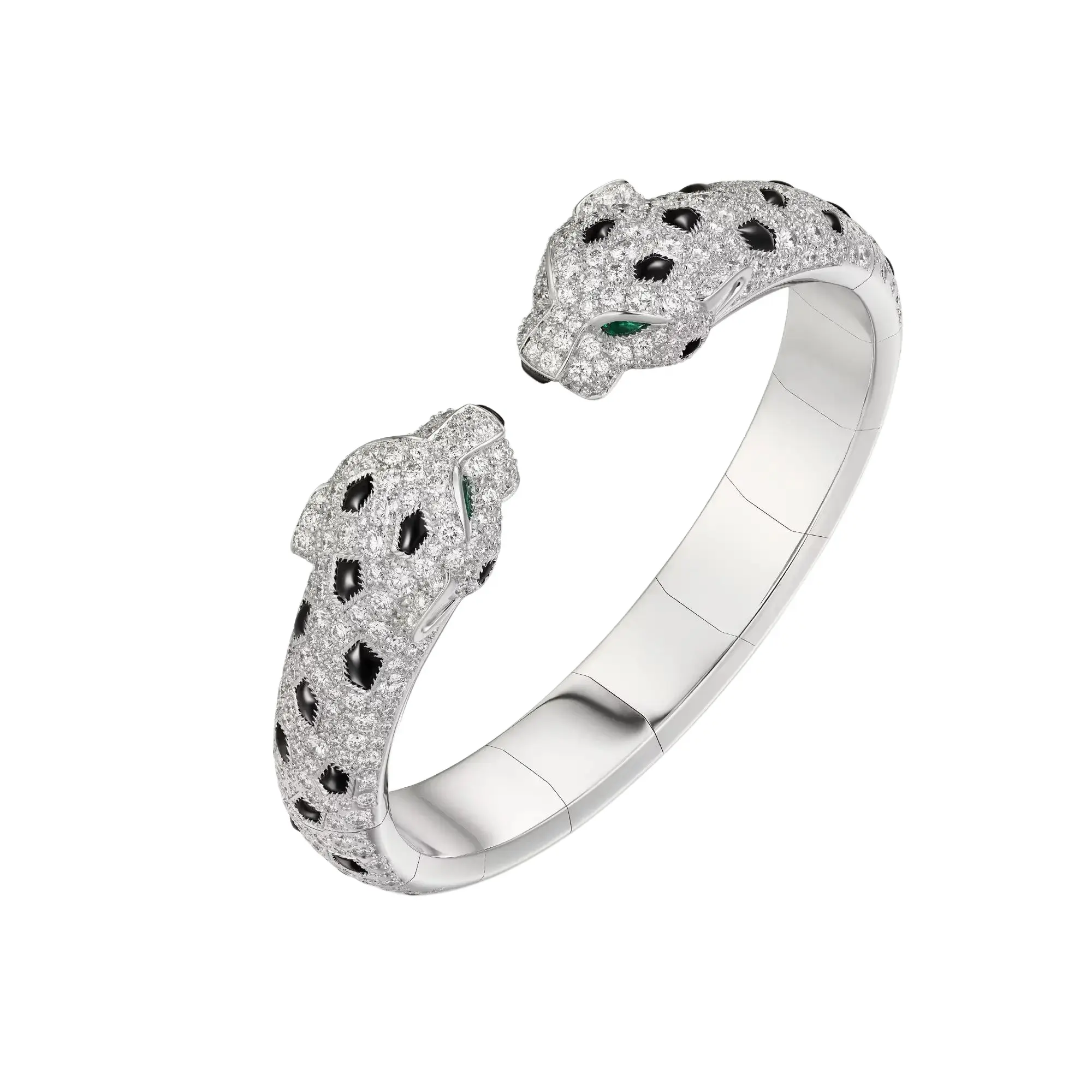 White Gold Panthère de Cartier Bracelet Articulated Paved