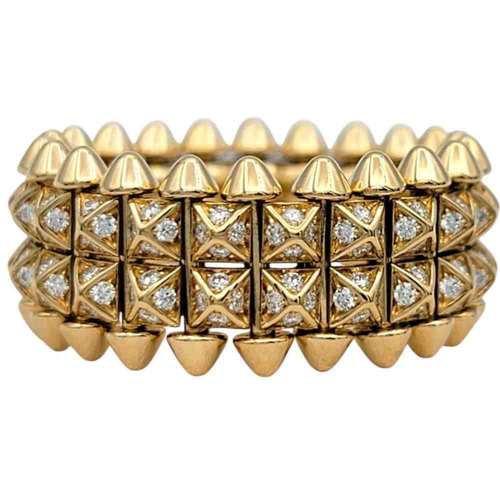 Clash de Cartier Ring Double Paved Dupe B4237900