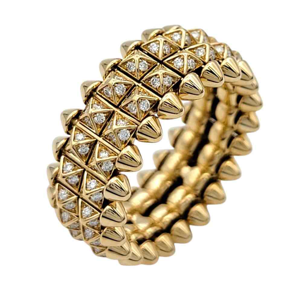 Clash de Cartier Ring Double Paved Dupe B4237900