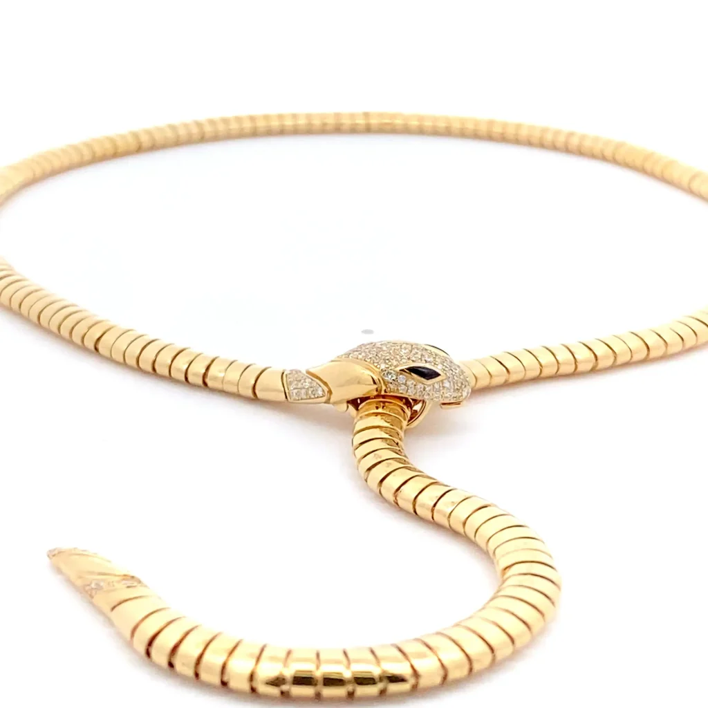 18K Gold Bvlgari Serpenti Tubogas Necklace Copy